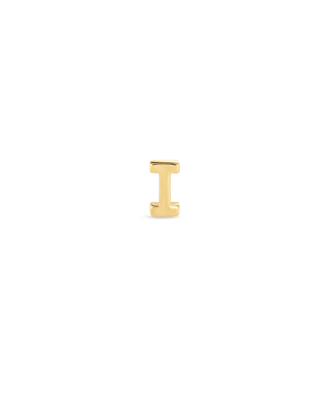 Letter I Single Stud Earring in 18k Gold Vermeil image number 0.0